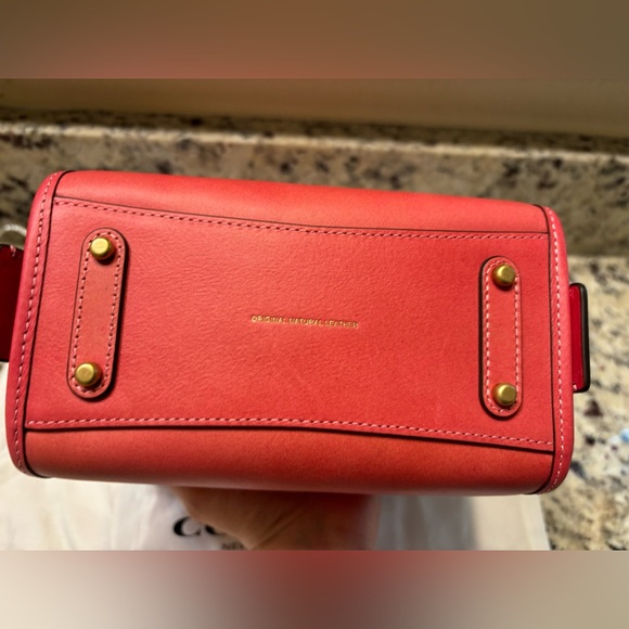 Coach Rogue 17 Original Natural Leather Bright Carmine NWT - Picture 7 of 12